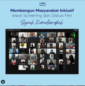 screenshot zoom peserta screening dan diskusi film Sejauh Kumelangkah bersama Mitra Netra